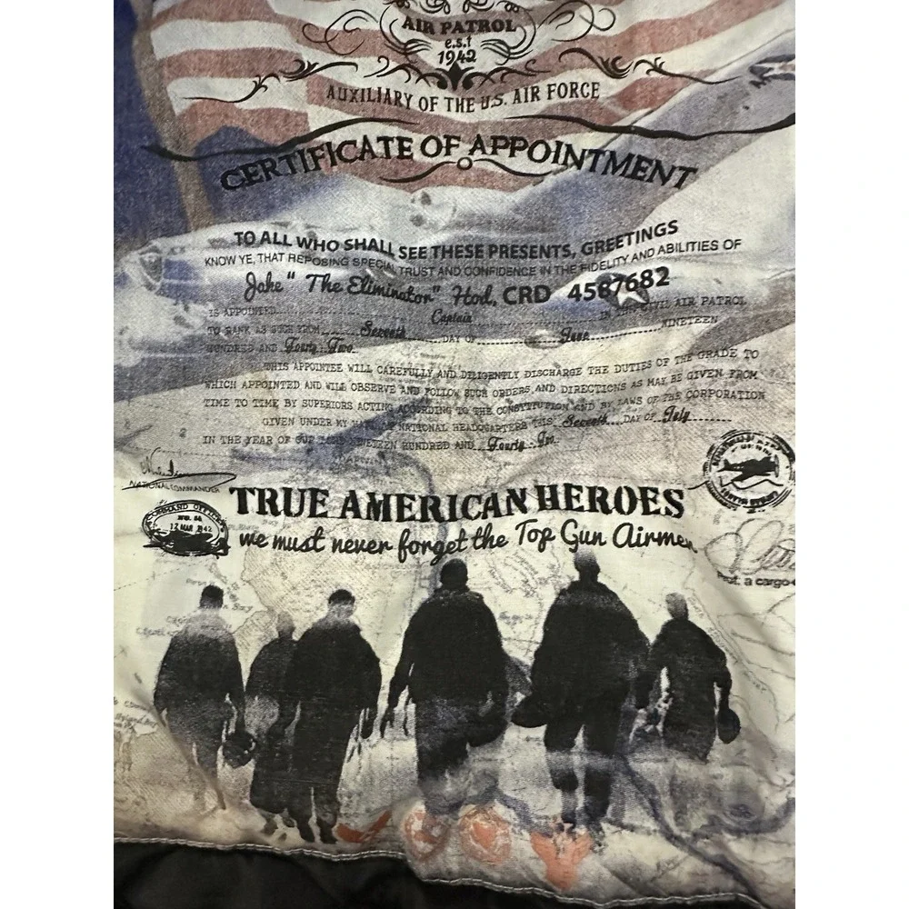 Rare TOP GUN Men's The Flying Legend Black And White Jacket Size US XL